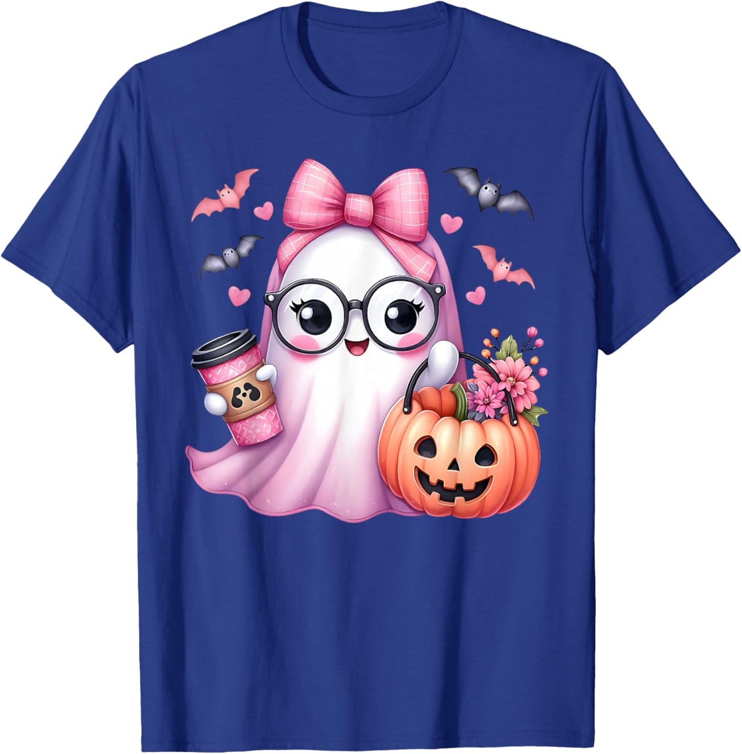 Cute Pink Ghost Boo Halloween Costume for Girl Kids Toddler T-Shirt - T-Shirt | Royal