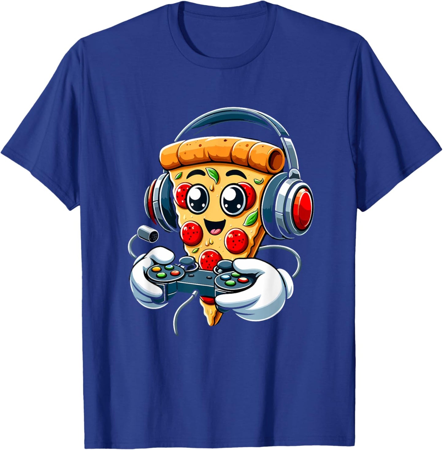 Gamer Pizza Video Gaming Boy Enthusiast Gamer Teen T-Shirt - T-Shirt | Royal
