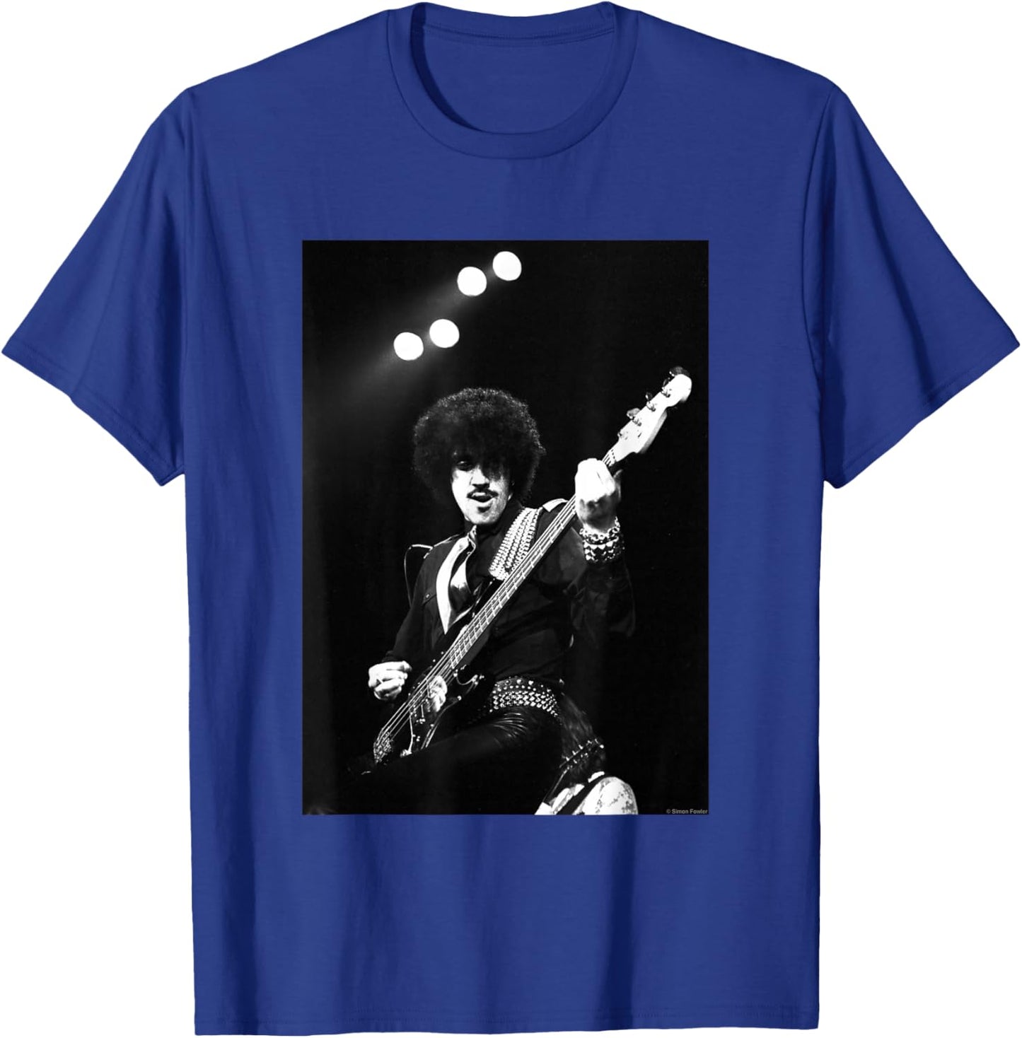 Phil Lynott Of Thin Lizzy Live By Simon Fowler T-Shirt - T-Shirt | Royal