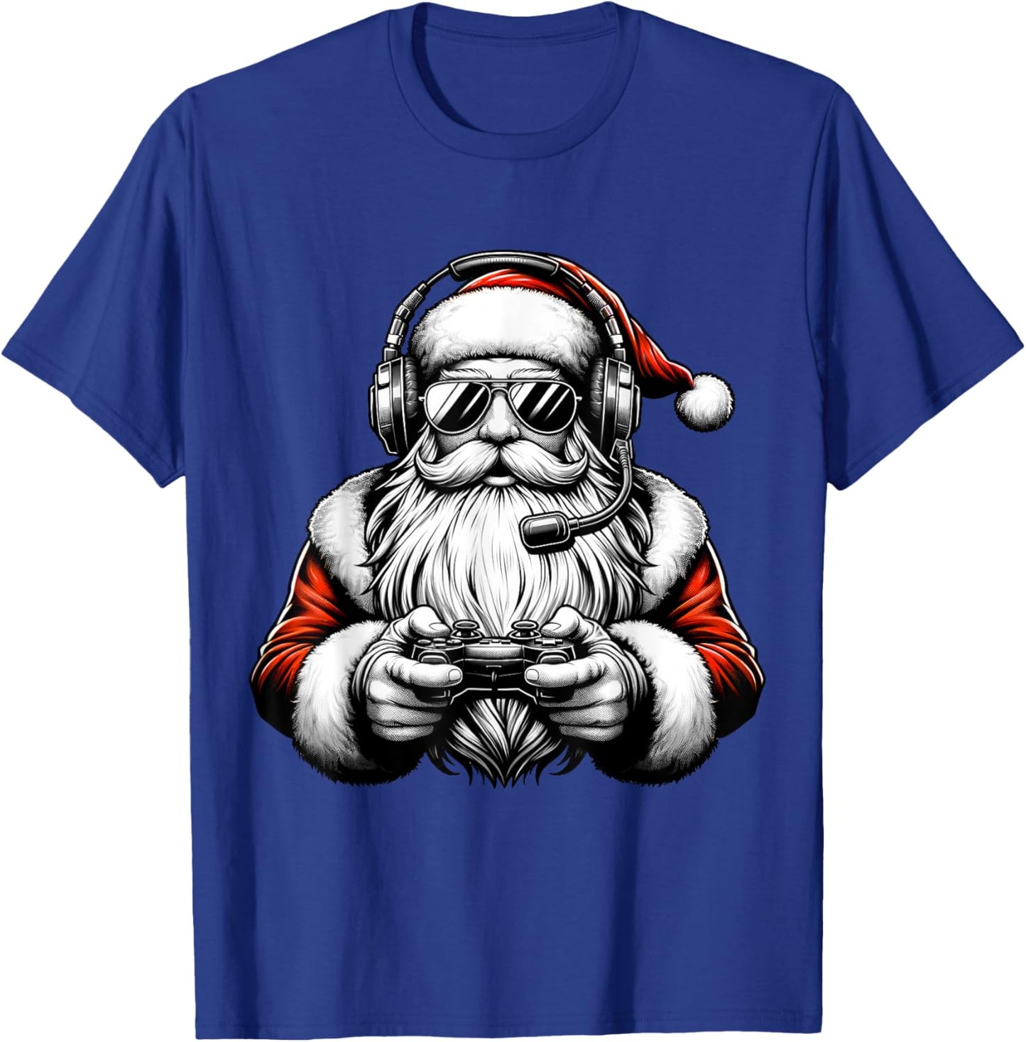 Christmas Gamer Boys Video Game Santa Xmas T-Shirt - T-Shirt | Royal
