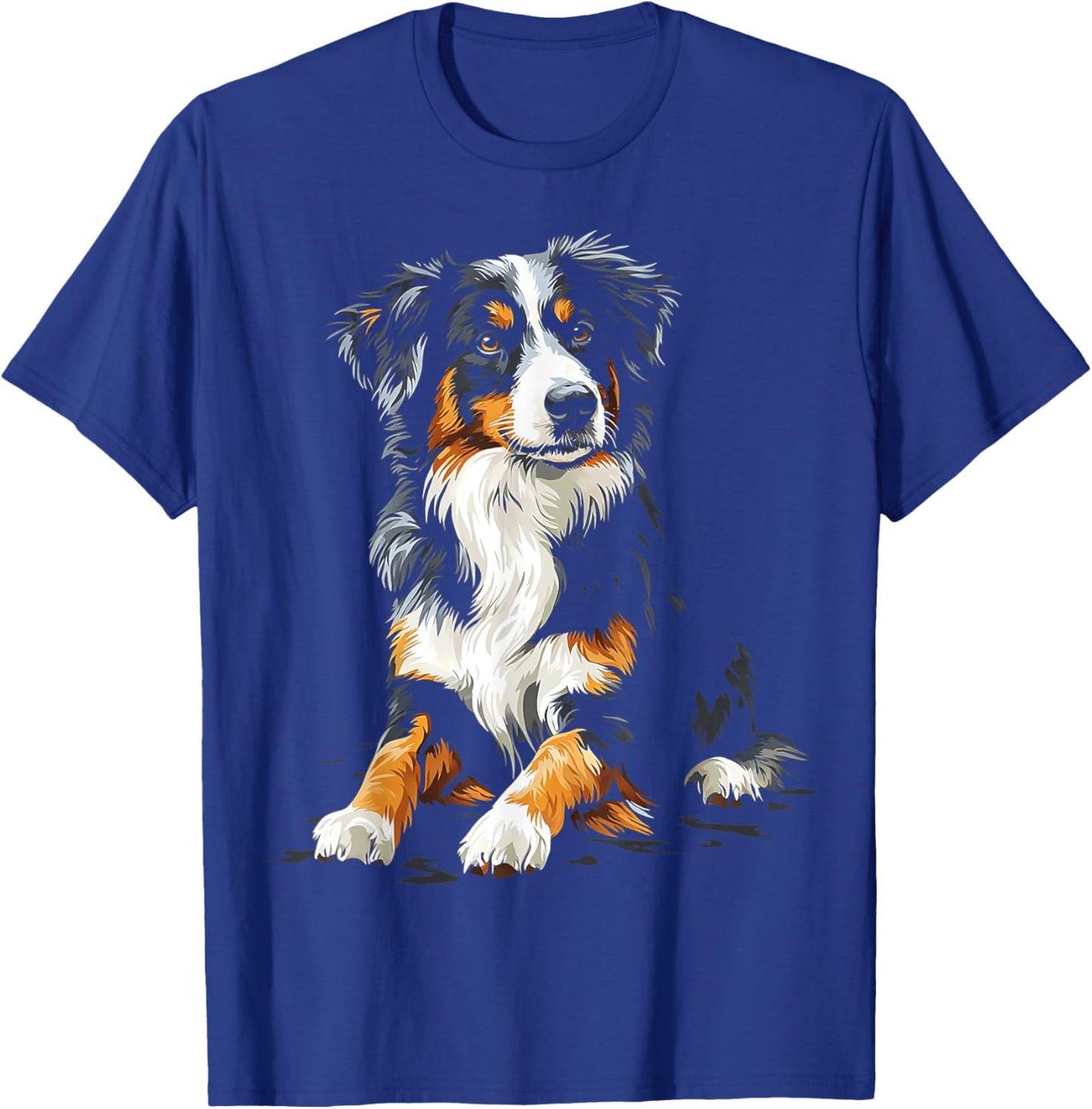 Australian Shepherd Dog Pet Artwork Australian Shepherd Men Women Kids T-Shirt - T-Shirt | Royal