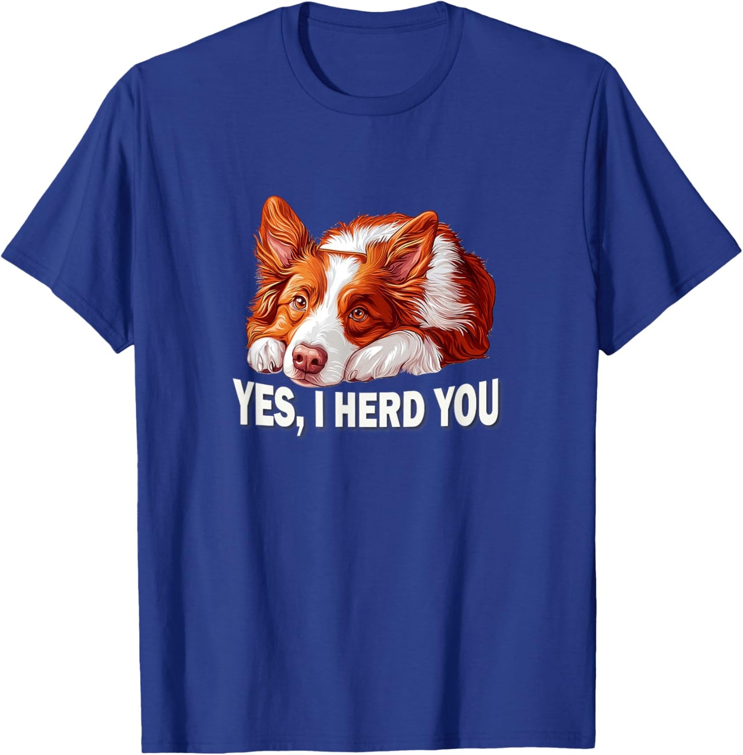 Kids Funny Herd You Red Border Collie Lover T-Shirt - T-Shirt | Royal
