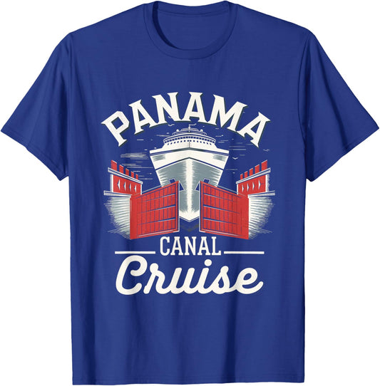Panama Canal Adventure Cruise Travel Ocean Boat T-Shirt - T-Shirt | Royal