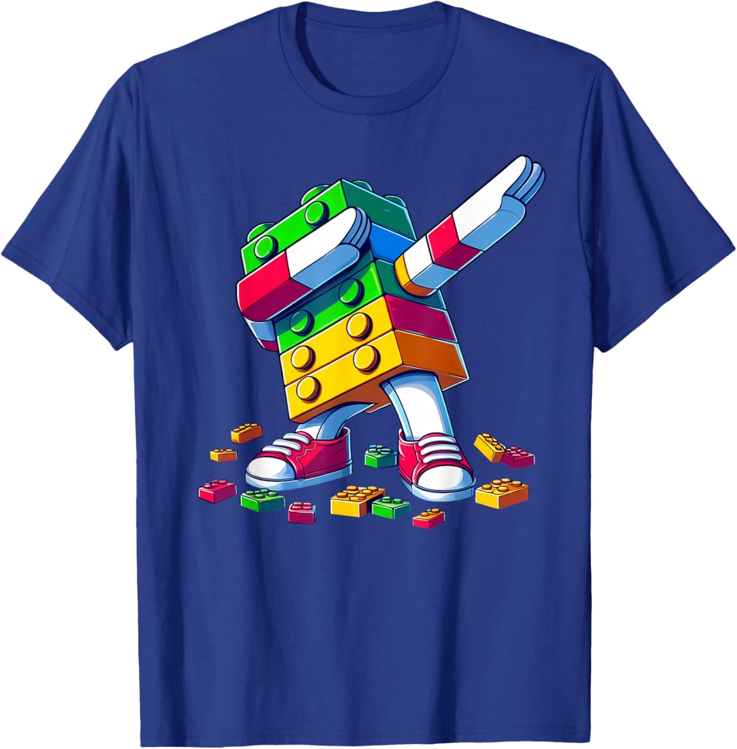 Dabbing Building Blocks Brick Toy Dab Dance Kids Boys & Men T-Shirt - T-Shirt | Royal