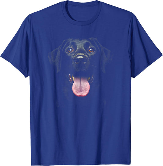 Cute Black Labrador Retriever Puppy Dog Face Lab T-Shirt - T-Shirt | Royal