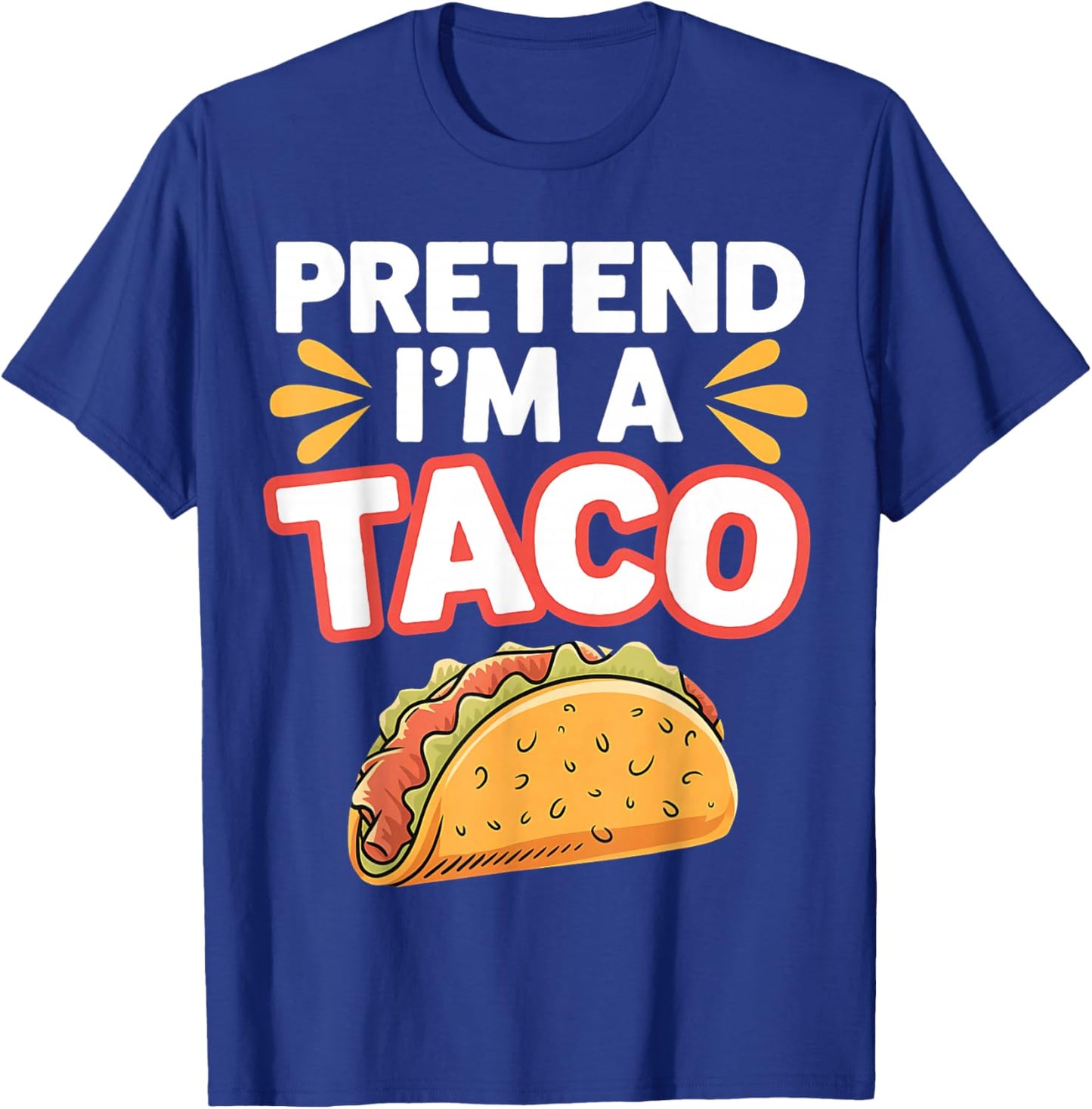 Pretend I'm a Taco Halloween Costume Kids Food Lovers T-Shirt - T-Shirt | Royal