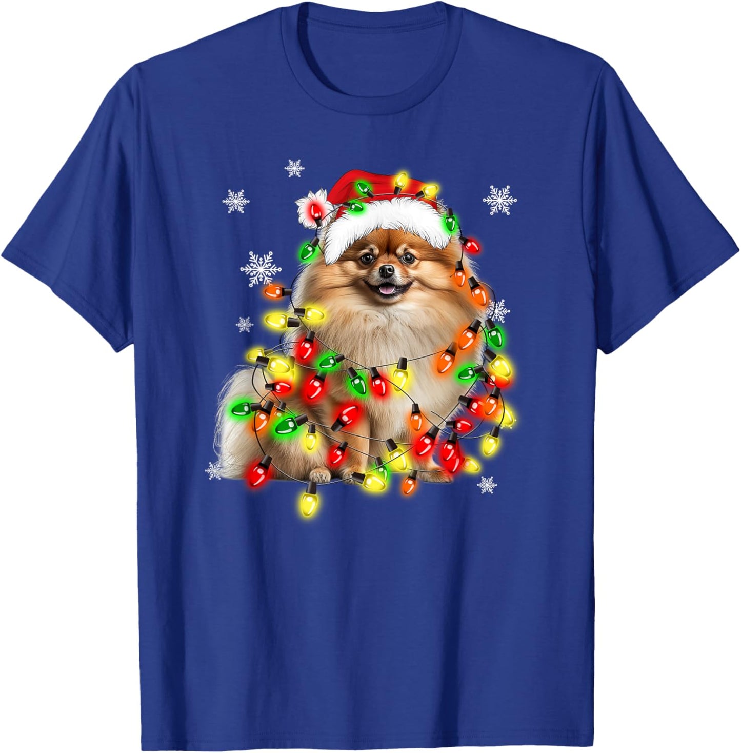 Pomeranian Dog Family Matching Christmas , -Adults/Kids, Black, Small, Short Sleeve, Cotton Blend, Novelty, Christmas, Dog Lovers, Families T-Shirt - T-Shirt | Royal