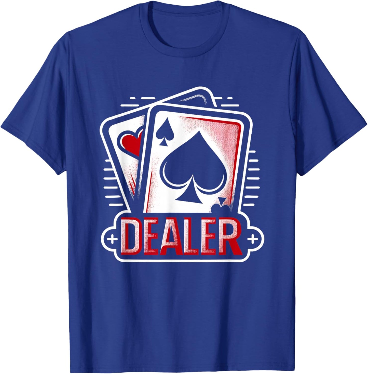 Casino Gambling Blackjack & Poker Game Card Dealers T-Shirt - T-Shirt | Royal