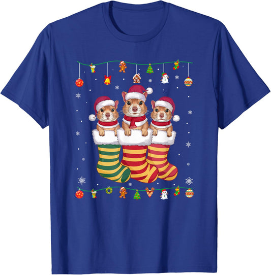 Prairie Dog in Christmas Men Women Kids Xmas Pajama T-Shirt - T-Shirt | Royal