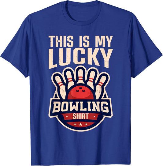 Funny Bowling Design Women Kids Bowling Lover Bowler T-Shirt - T-Shirt | Royal