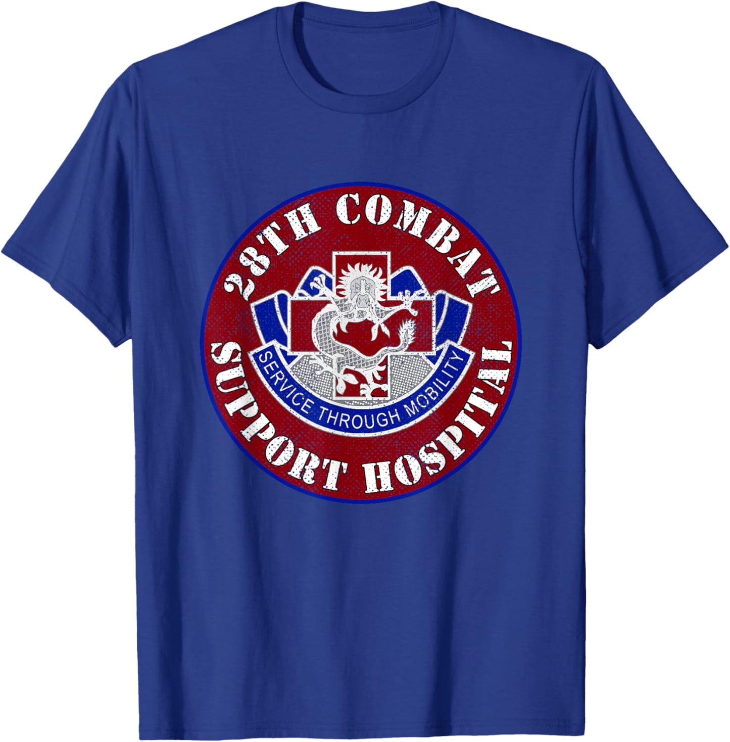28th Combat Support Hospital Veterans Day Vintage Gifts T-Shirt - T-Shirt | Royal