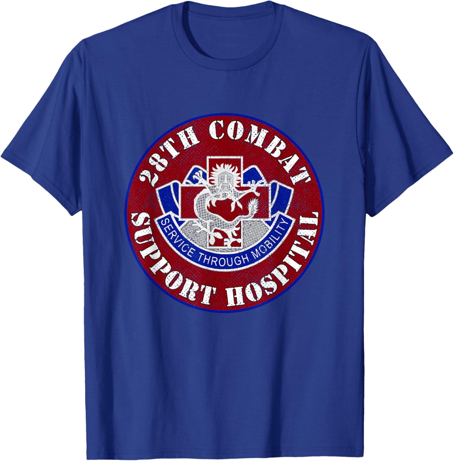 28th Combat Support Hospital Veterans Day Vintage Gifts T-Shirt - T-Shirt | Royal