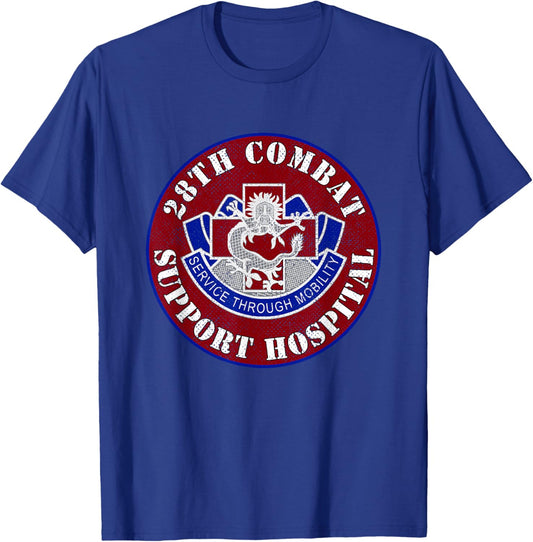 28th Combat Support Hospital Veterans Day Vintage Gifts T-Shirt - T-Shirt | Royal