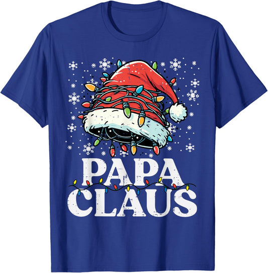 Christmas Papa Claus Xmas Dad Family Matching Grandpa Men T-Shirt - T-Shirt | Royal