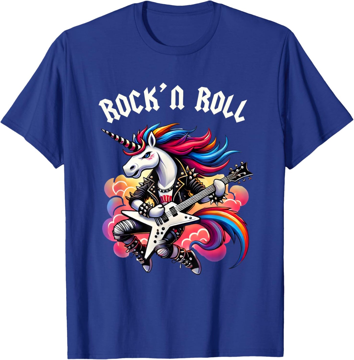 Rock'n Roll Boys Unicorn Rockstar, Punk Goth Band, Kids Boys T-Shirt - T-Shirt | Royal