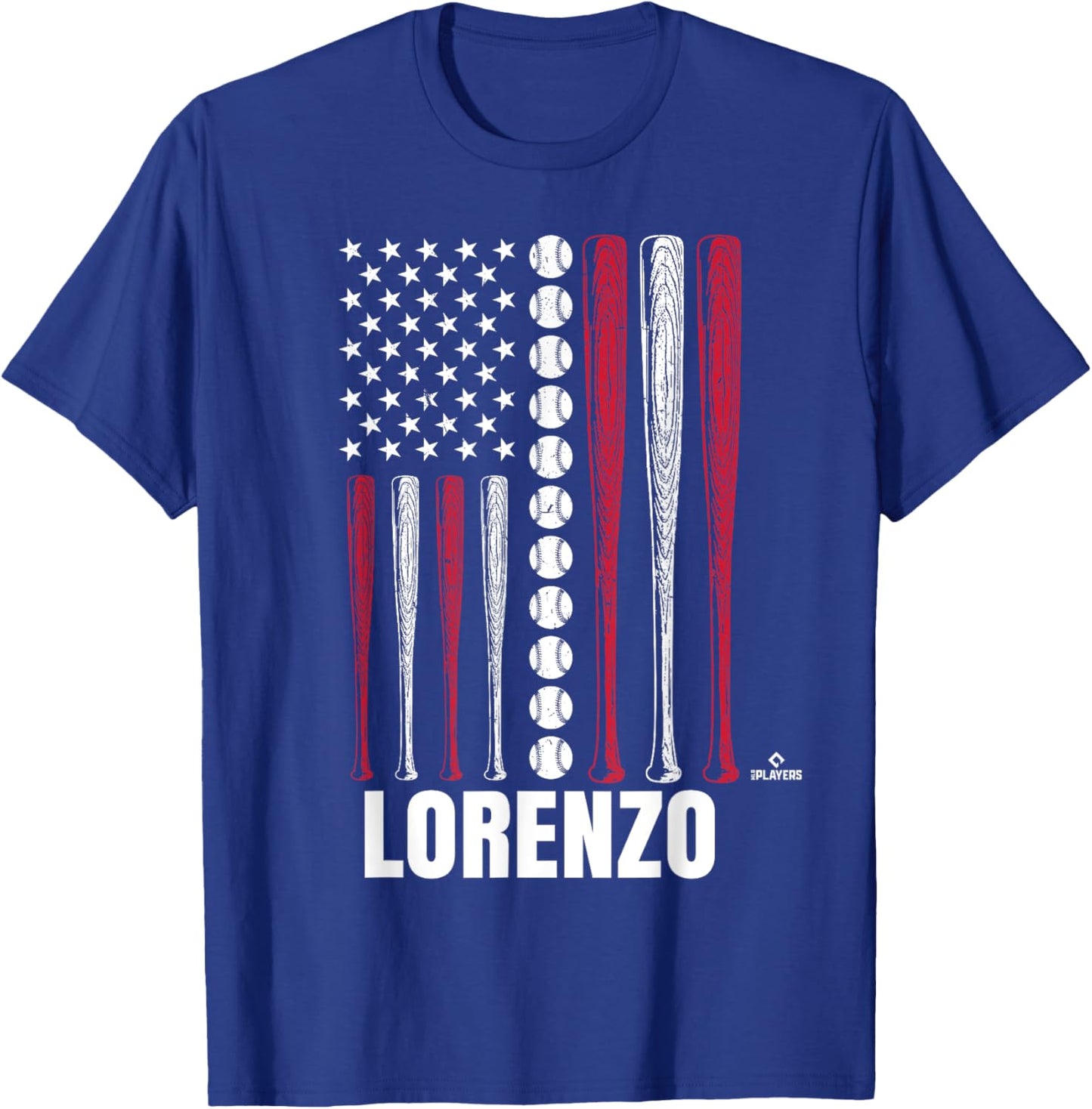 Baseball American Flag Lorenzo Cedrola Prospect Baseball Fan T-Shirt - T-Shirt | Royal