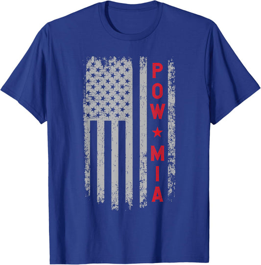 Pow Mia USA Flag You are not forgotten - Veterans Day T-Shirt - T-Shirt | Royal