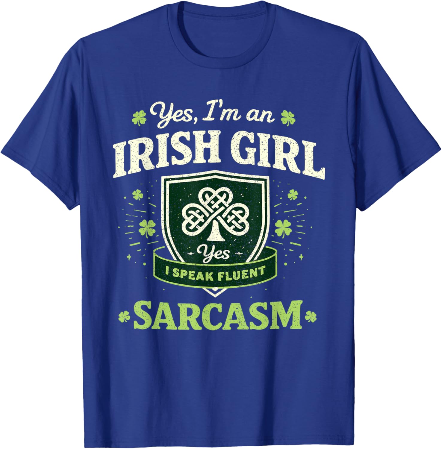 Irish Girl Funny St Patricks Day for Women Girls St Pattys T-Shirt - T-Shirt | Royal