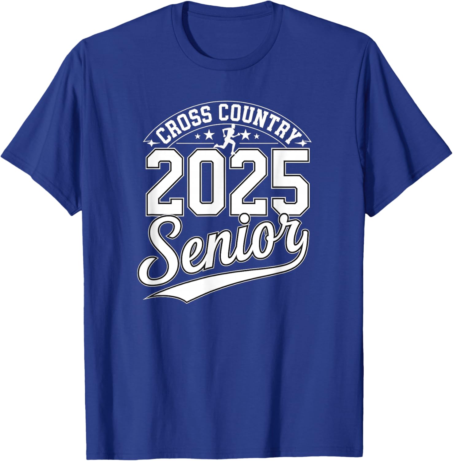 Senior 2025 Cross Country Team Mom XC High School Graduation T-Shirt - T-Shirt | Royal