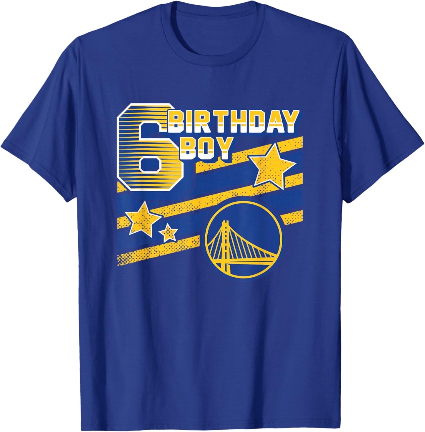 NBA Birthday Golden State Warriors 6th Birthday Boy Logo T-Shirt - T-Shirt | Royal