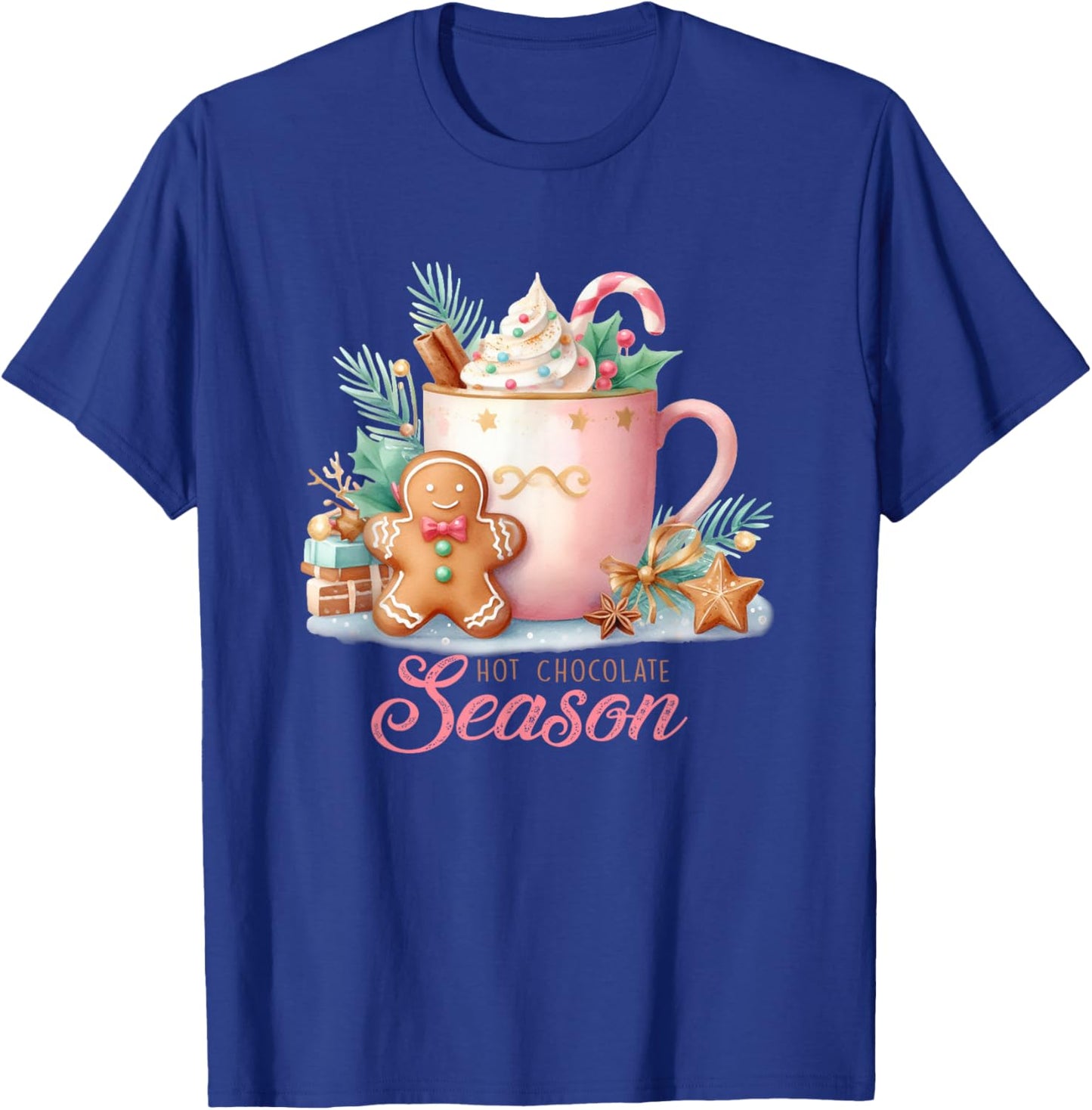 Cute Hot Chocolate Season T-Shirt - T-Shirt | Royal