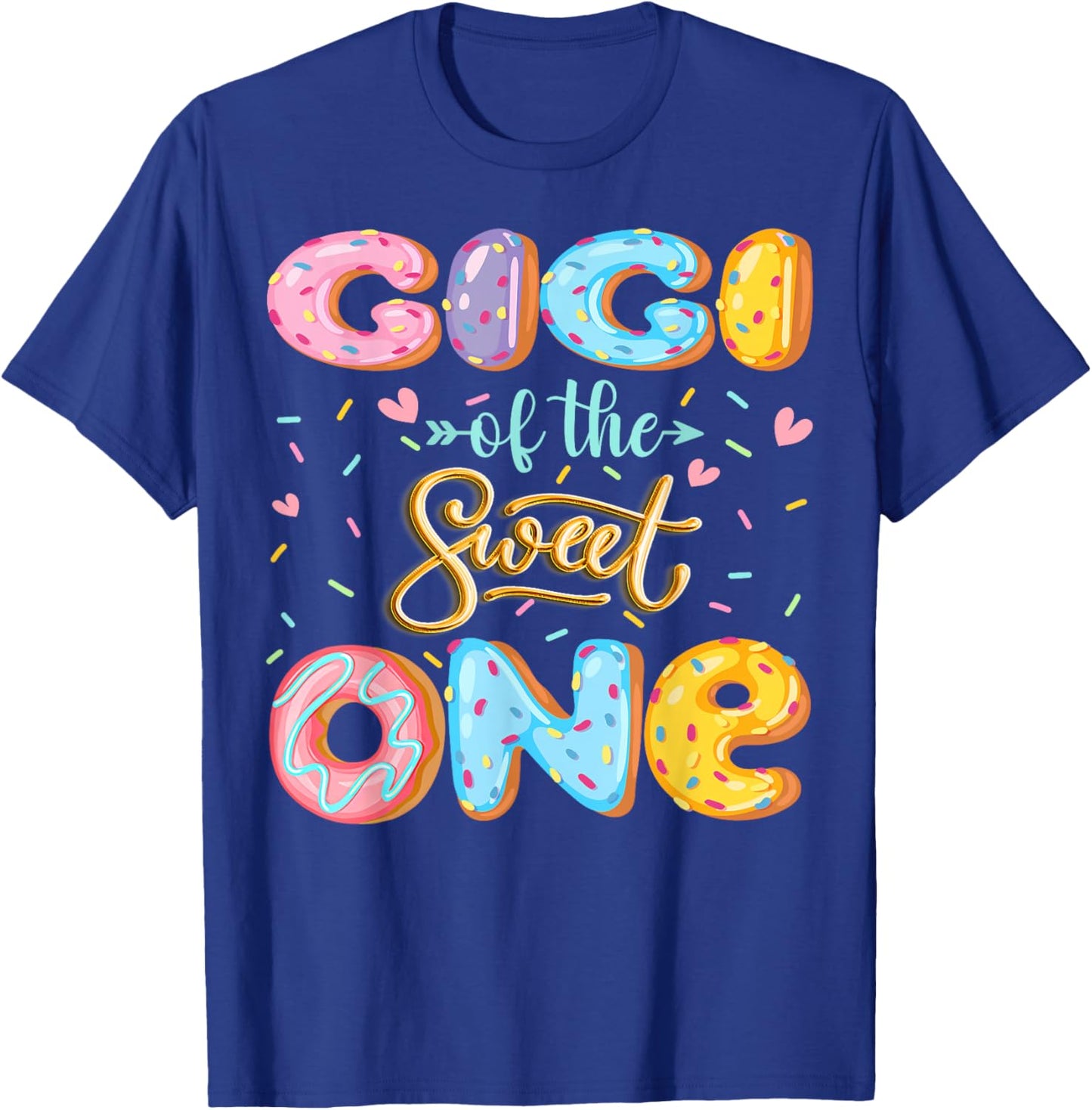 Gigi Of The Sweet One 1St Birthday Girl Donut Lover T-Shirt - T-Shirt | Royal