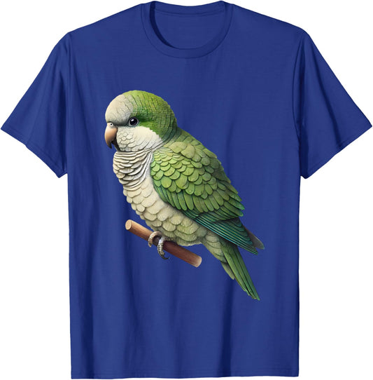 Monk Parrot Quaker Parakeet Bird Lover T-Shirt - T-Shirt | Royal
