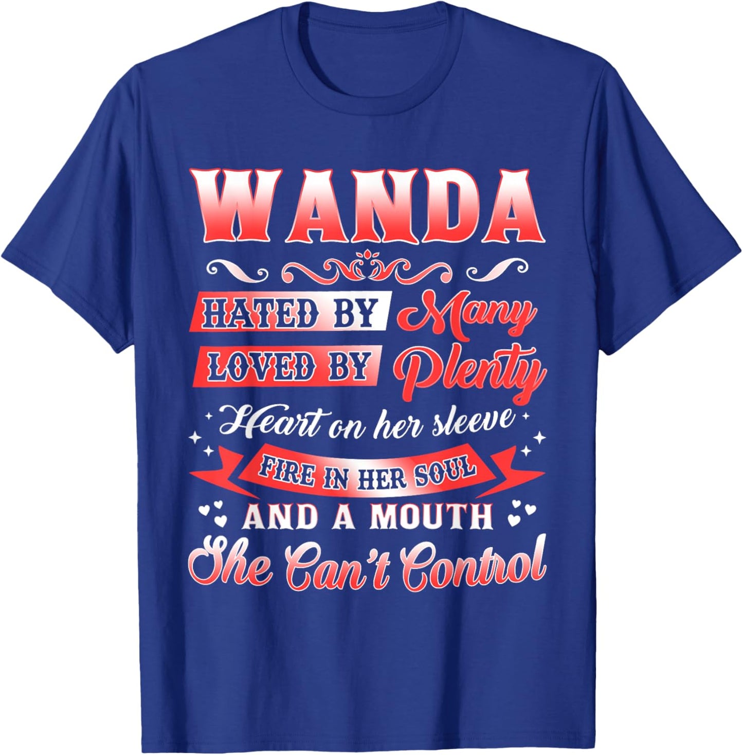 Wanda Name Shirt Personalized Wanda First Name T-Shirt - T-Shirt | Royal