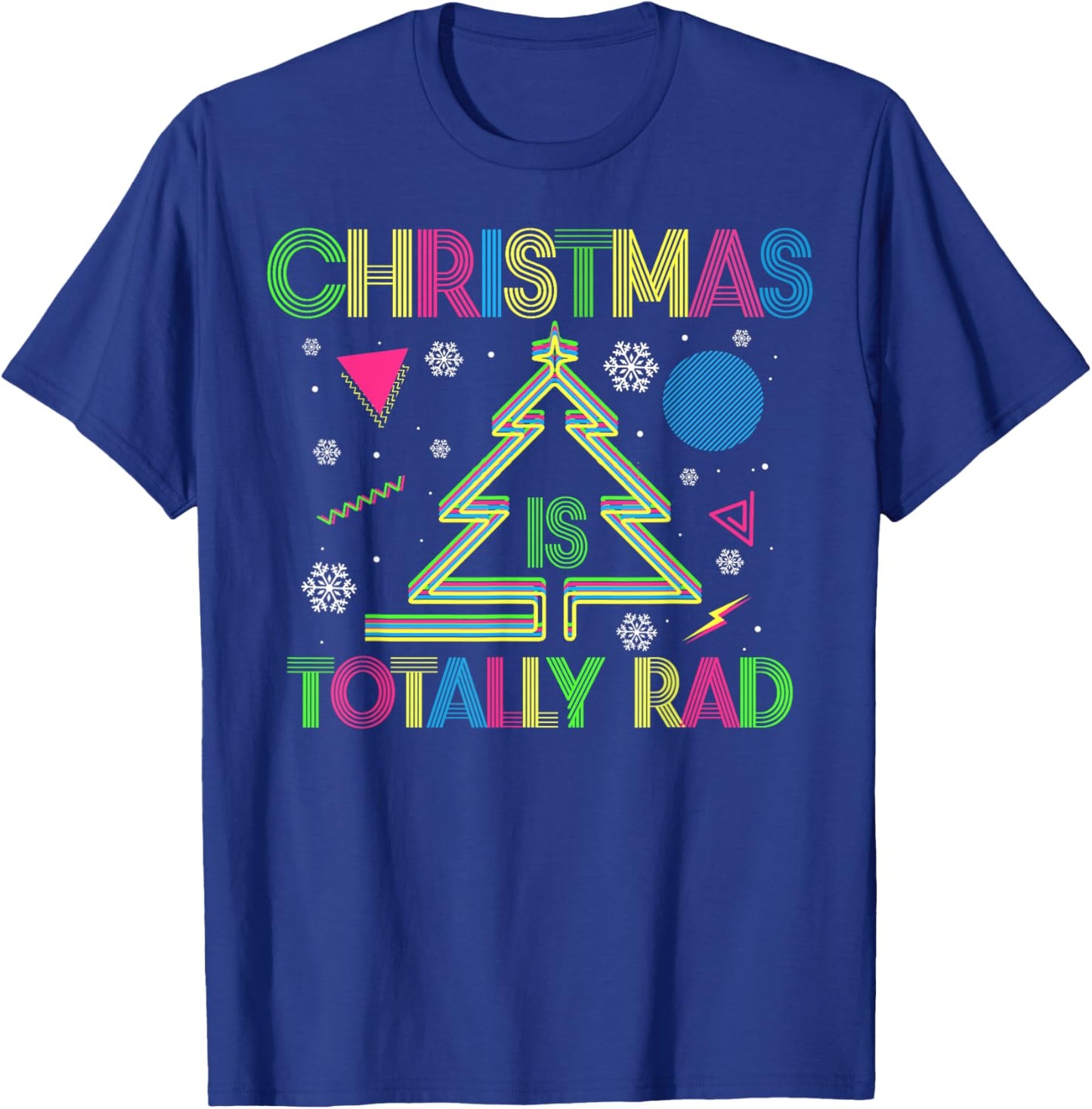 80’s Christmas - Ugly Christmas Or Women Sweater T-Shirt - T-Shirt | Royal