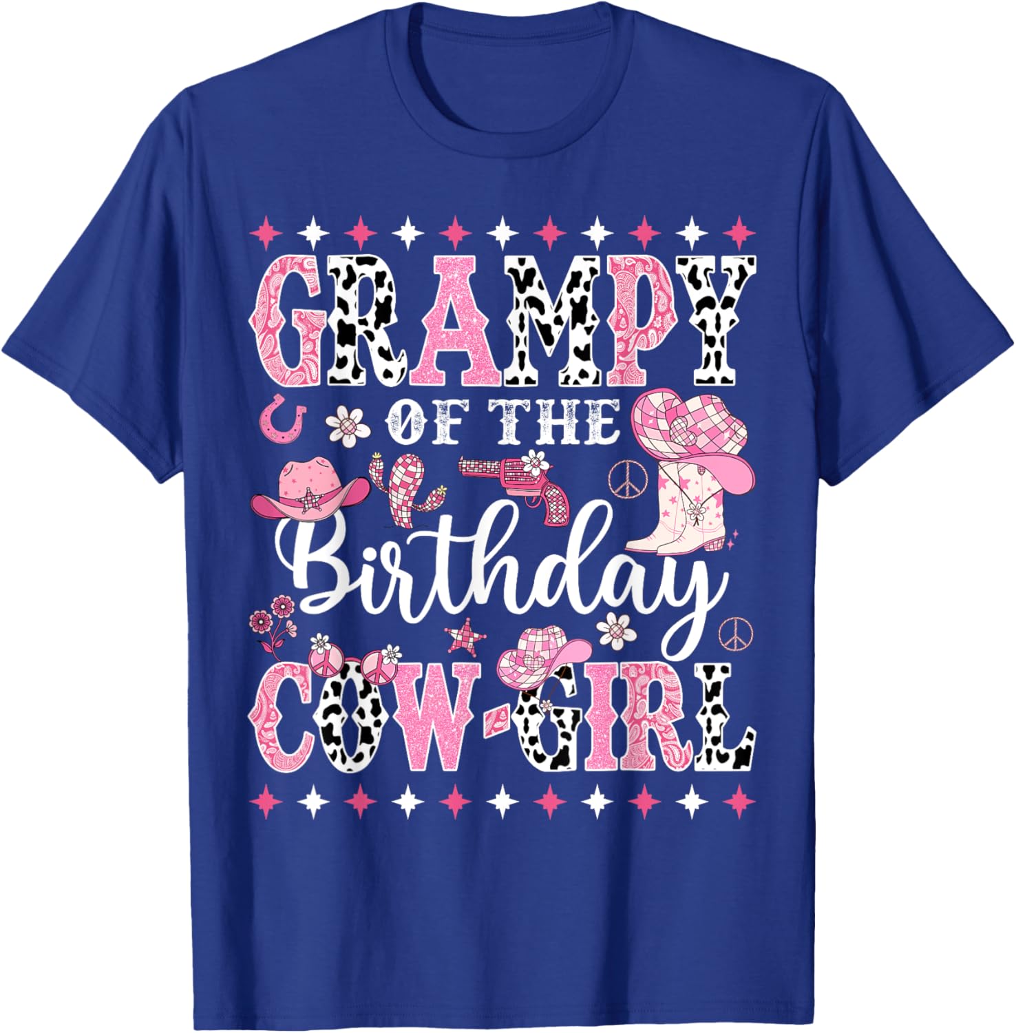 Grampy Of The Birthday CowGirl Rodeo CowGirl Birthday T-Shirt - T-Shirt | Royal