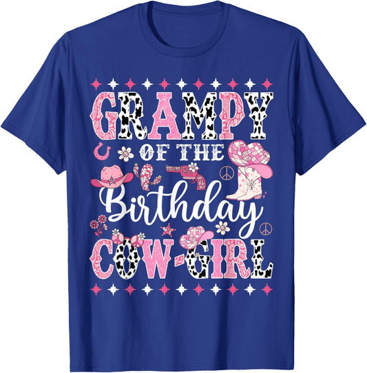 Grampy Of The Birthday CowGirl Rodeo CowGirl Birthday T-Shirt - T-Shirt | Royal