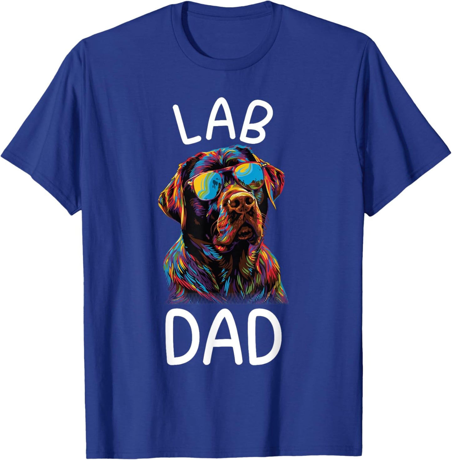 Chocolate Lab Lovers Design Chocolate Labrador Dad T-Shirt - T-Shirt | Royal
