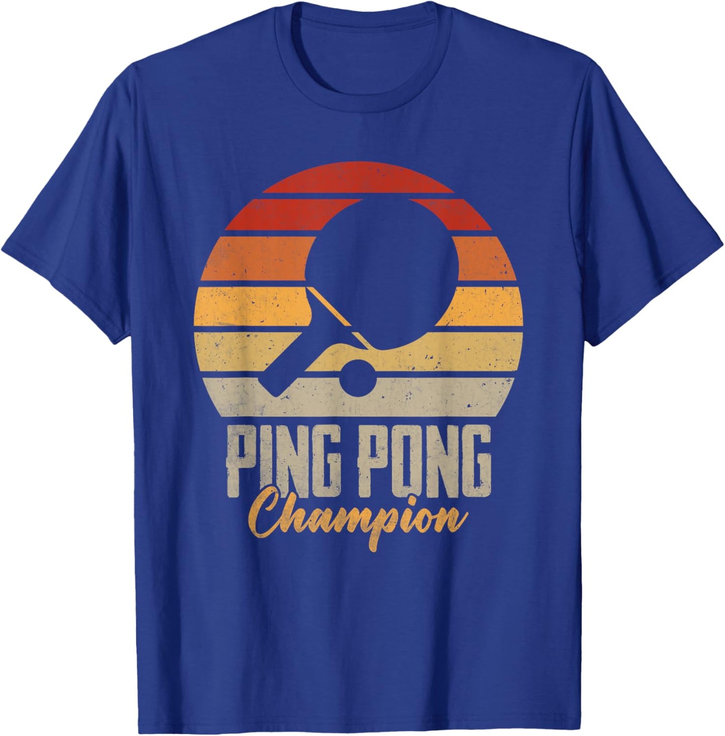 Ping Pong Champion Vintage Table Tennis Player Funny T-Shirt - T-Shirt | Royal