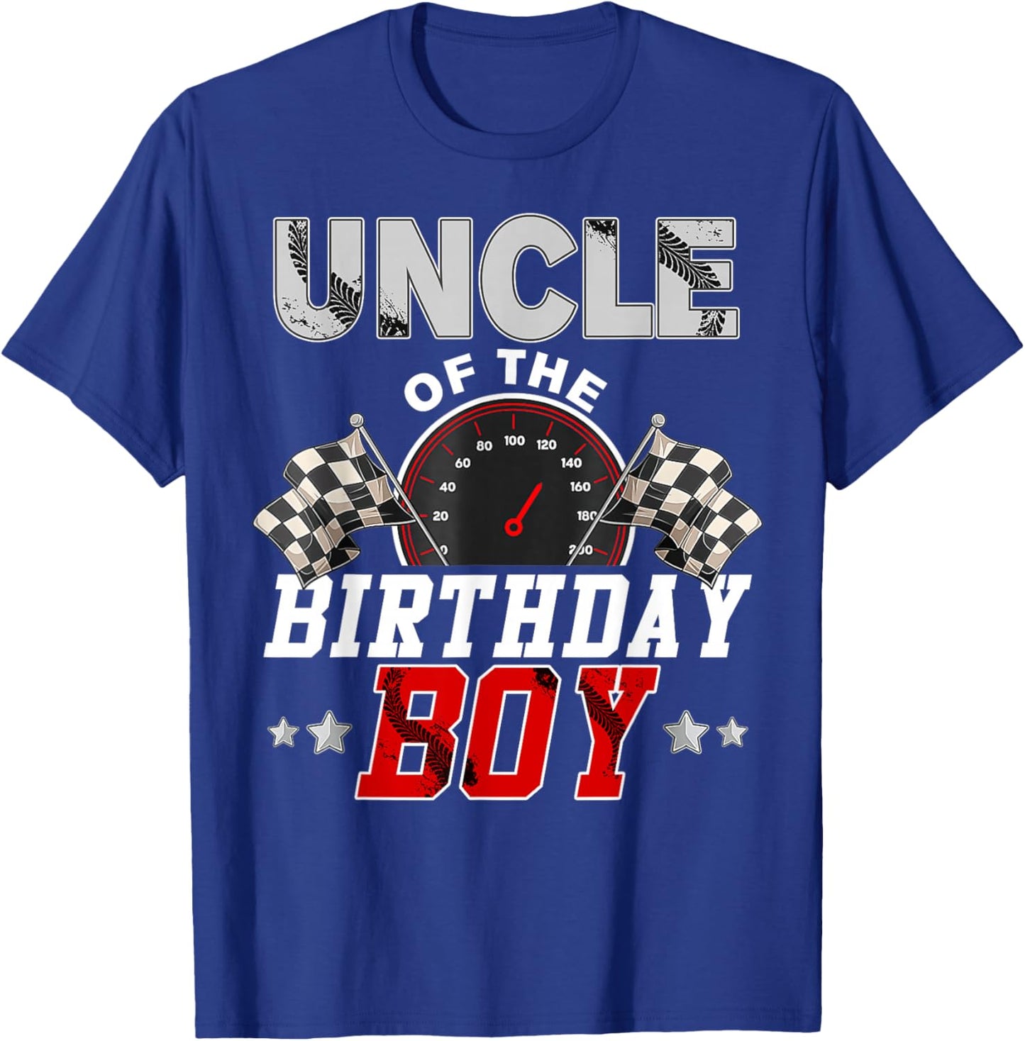 Uncle Of The Birthday Boy Race Car Racing Car Driver T-Shirt - T-Shirt | Royal