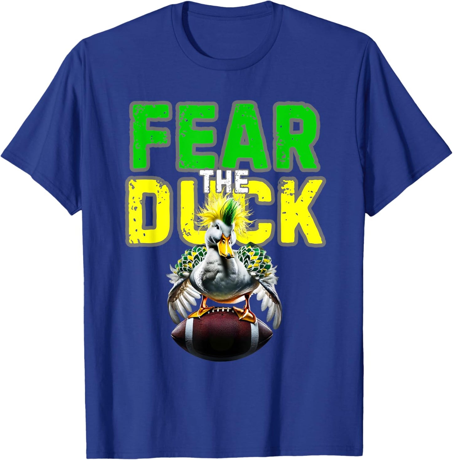 Fear the Duck from Quack Attack features a green and yellow T-Shirt - T-Shirt | Royal