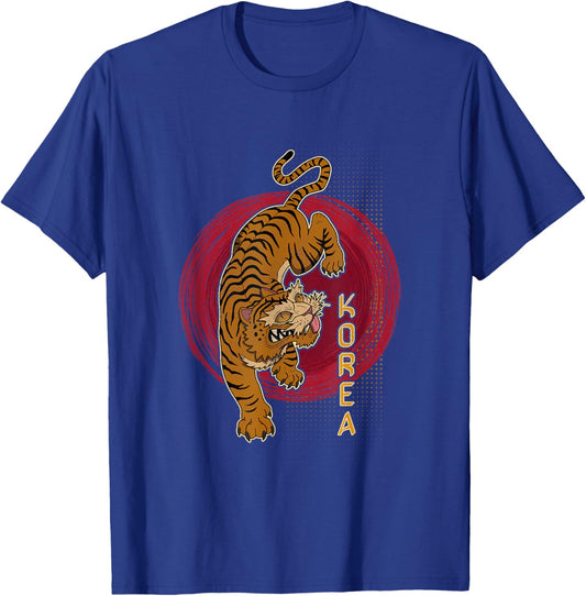 Korea tiger national souvenir ancestry Seoul Asian tourist T-Shirt - T-Shirt | Royal