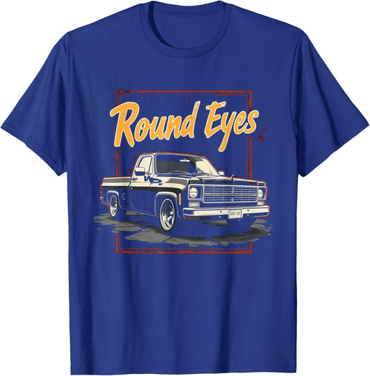 Squarebody Truck Retro Round Eyes C10/K10 Square body Truck T-Shirt - T-Shirt | Royal