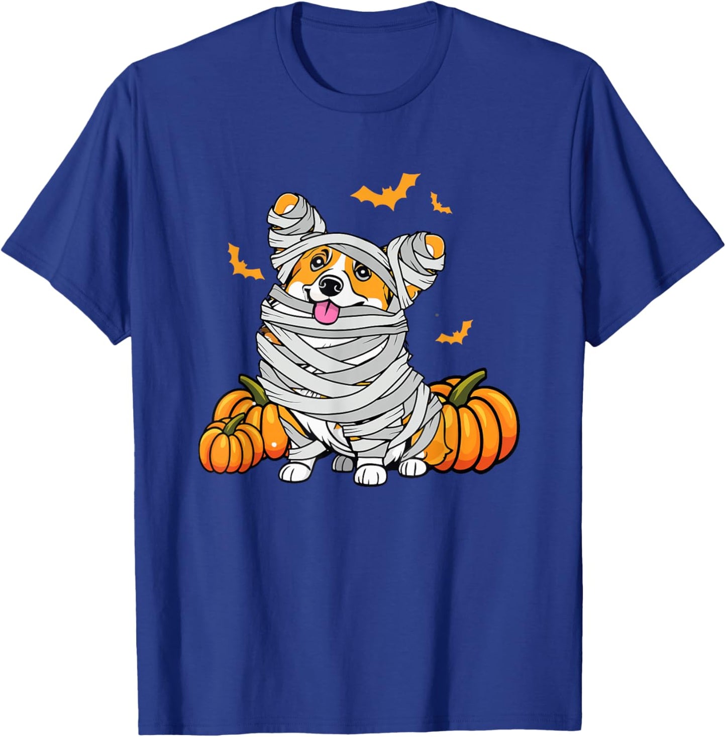 Cute Halloween Welsh Corgi Mummy Costume Dog Lover Pumpkin Women Kids T-Shirt - T-Shirt | Royal