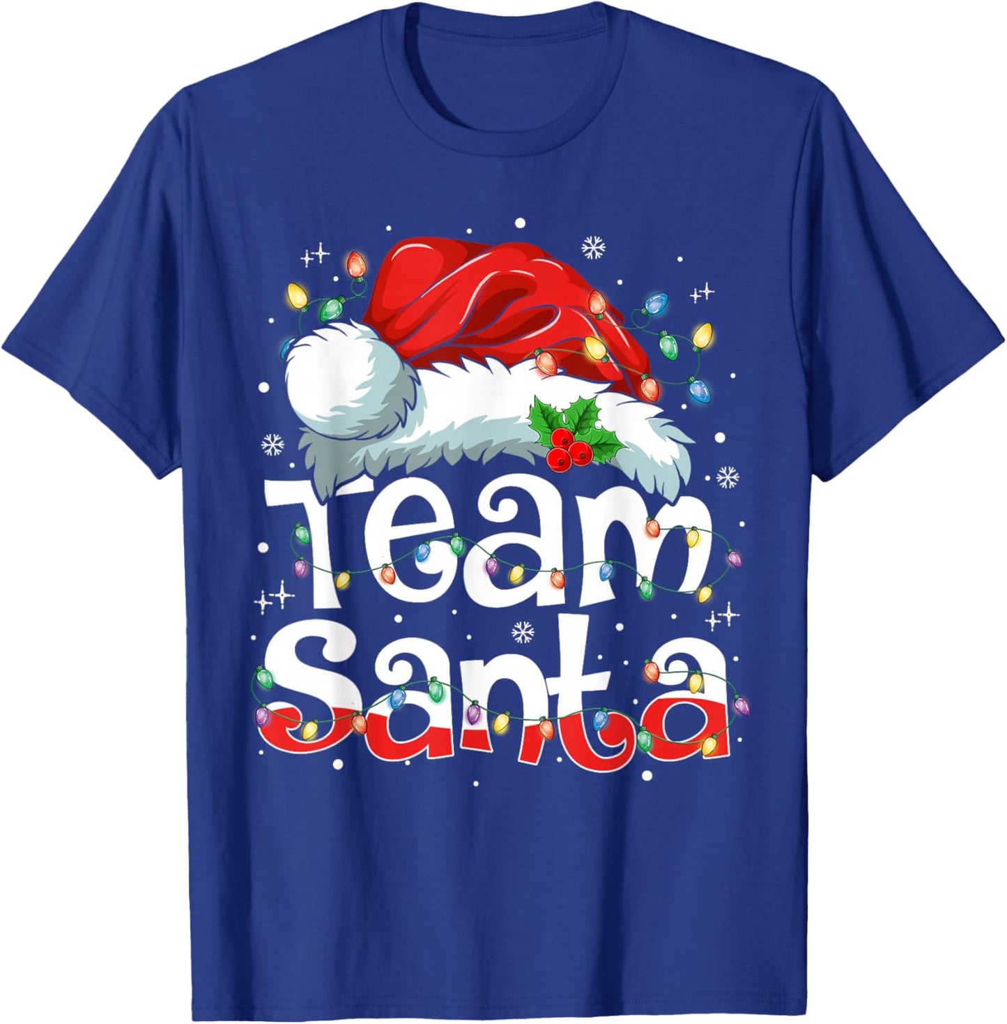 Team Santa Claus Christmas Family Matching Pajama Funny Xmas T-Shirt - T-Shirt | Royal