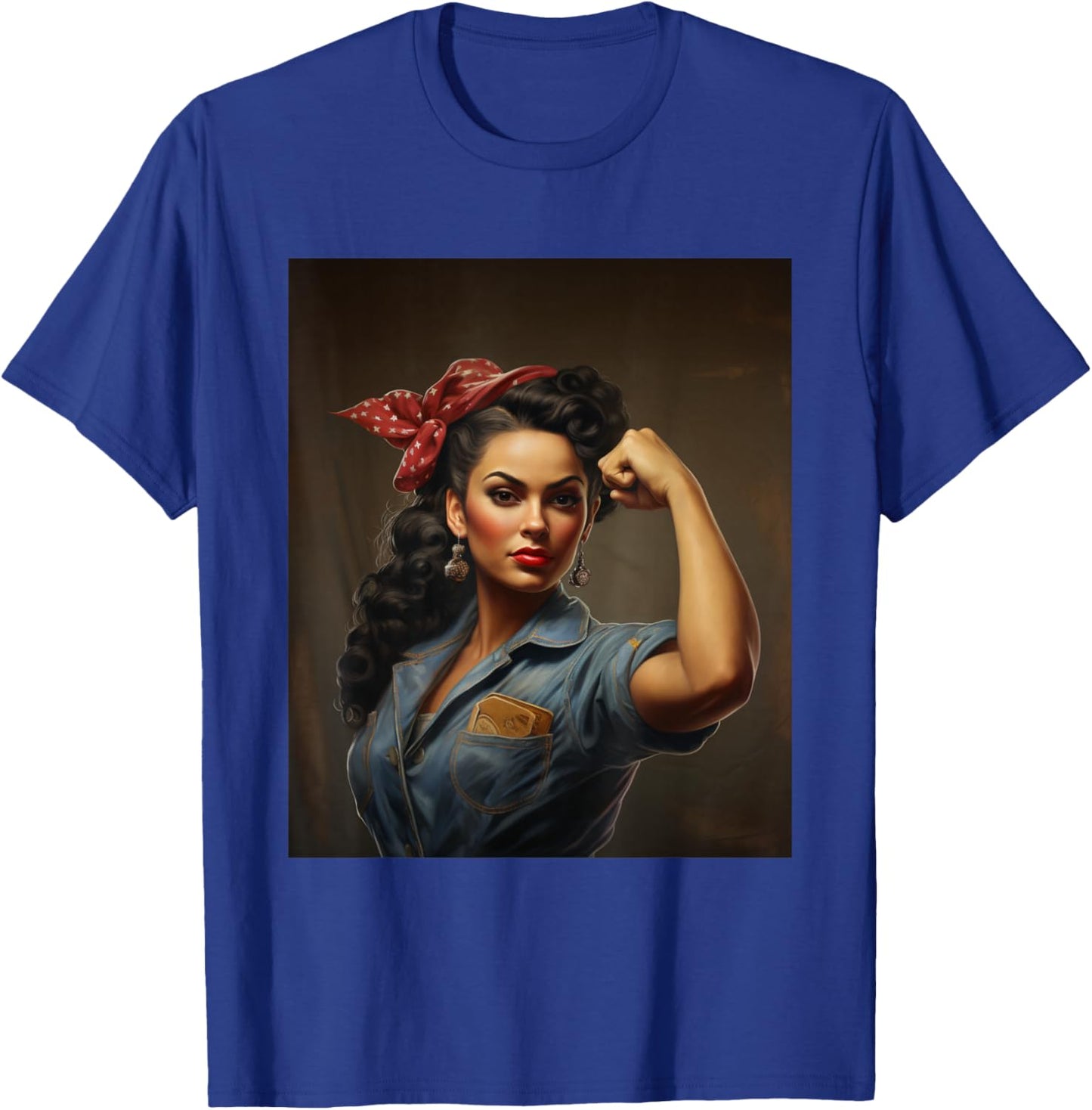 Hispanic Heritage Month Latina Rosie The Riveter T-Shirt - T-Shirt | Royal