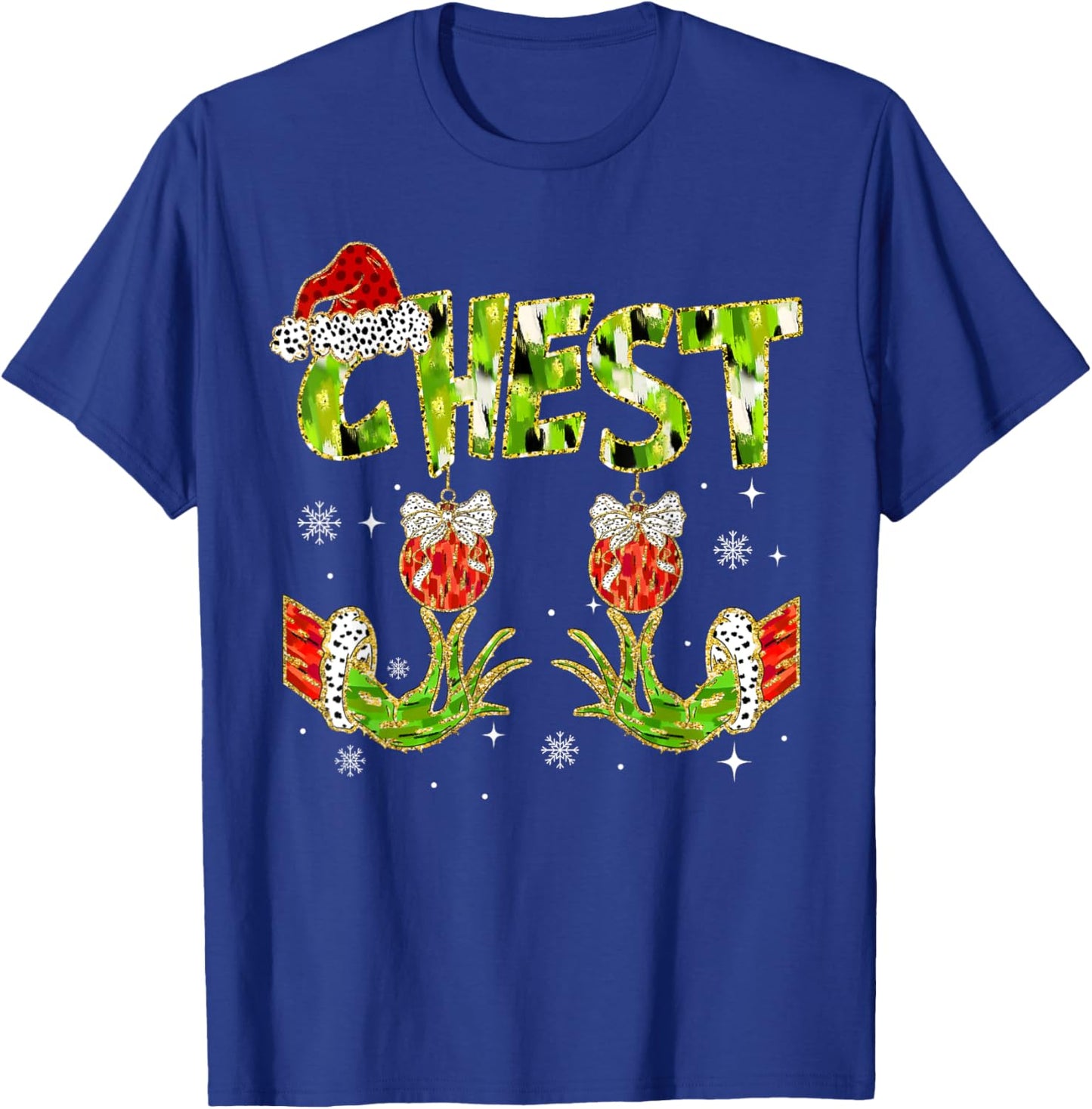 Chest Nuts Matching Chestnuts Funny Christmas Couples Women T-Shirt - T-Shirt | Royal