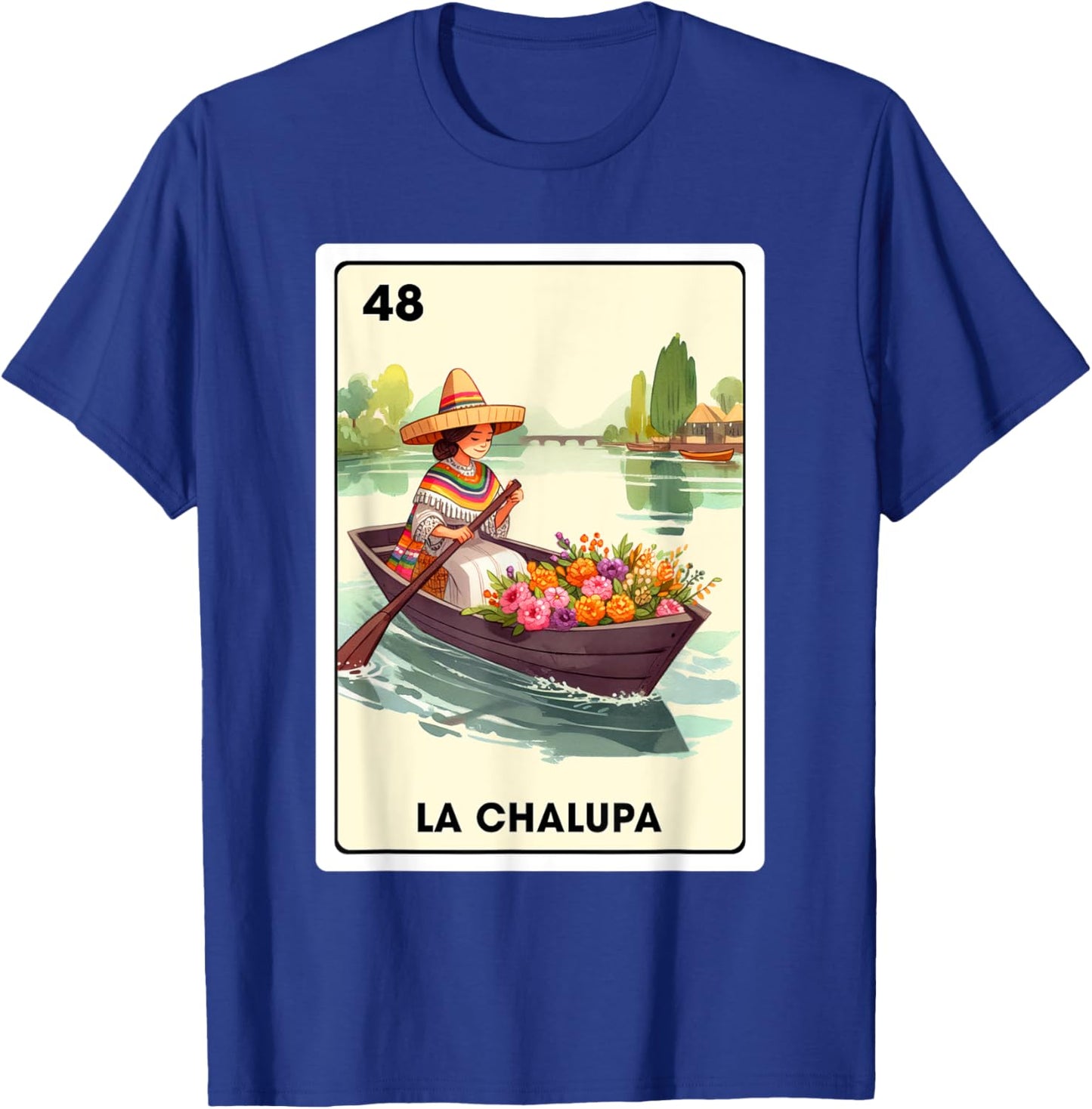 Mexican Slang The Boat La Chalupa Mexican Bingo Card T-Shirt - T-Shirt | Royal