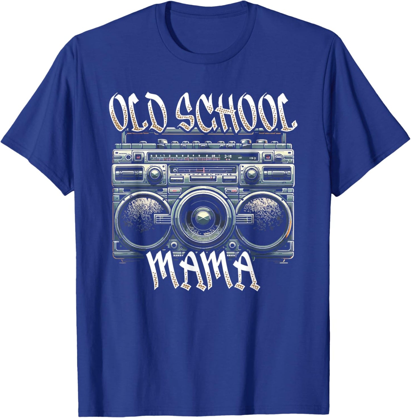 Old School Mama Iconic Music Fan Style T-Shirt - T-Shirt | Royal