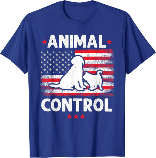 Funny Animal Control Men Women T-Shirt - T-Shirt | Royal