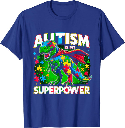 Autism is my Superpower Autism Awareness T-Shirt - T-Shirt | Royal