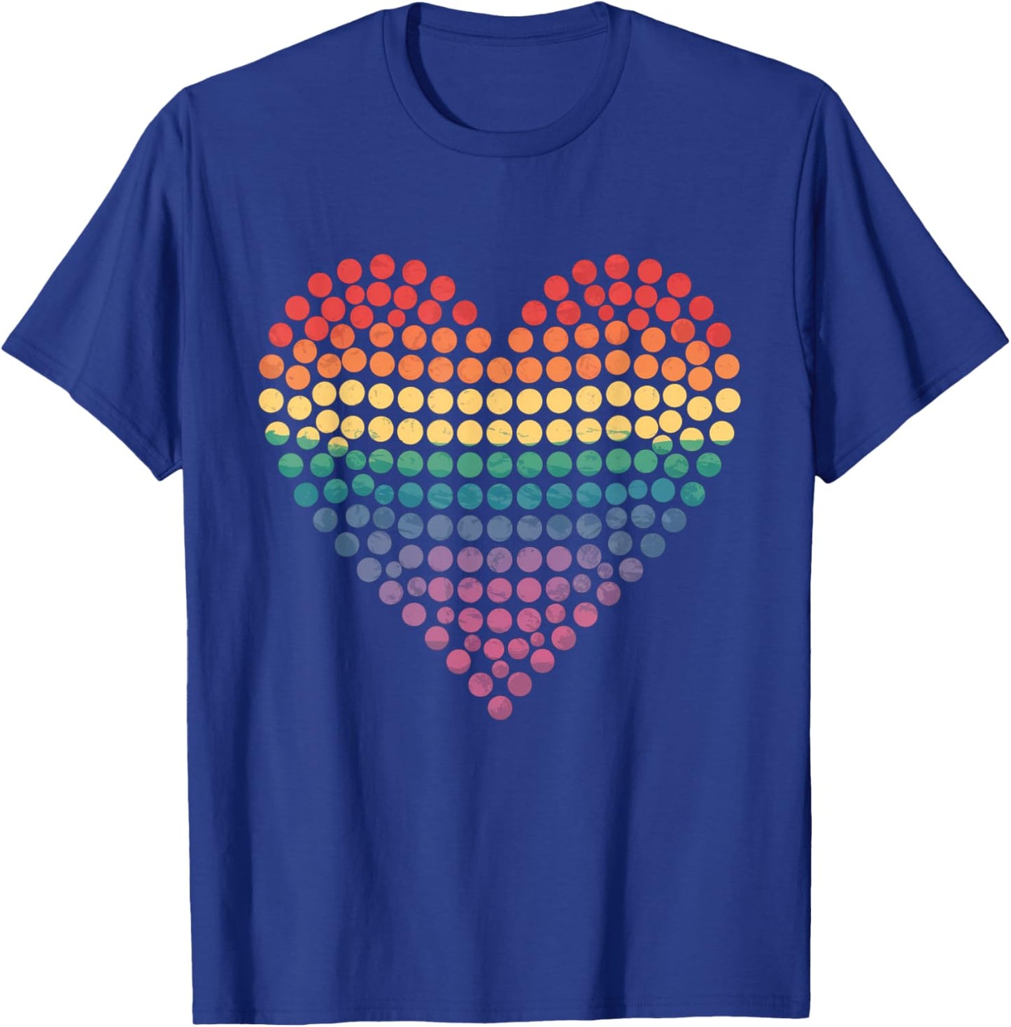 Novelty Love Polka Dot Heart Tops T-Shirt - T-Shirt | Royal