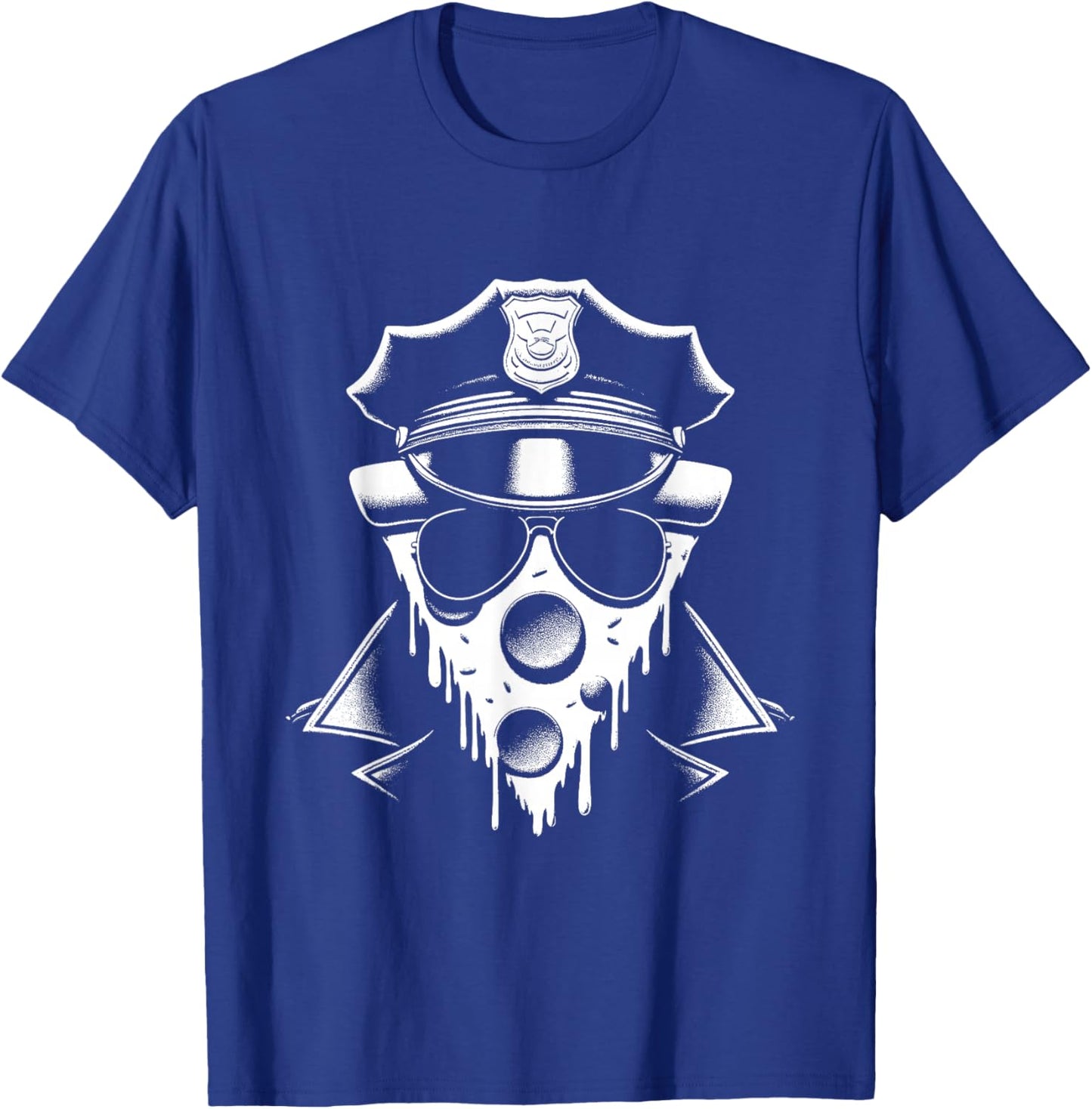 Officer Pizza Slice - Funny Police Face Pizza Lover T-Shirt - T-Shirt | Royal