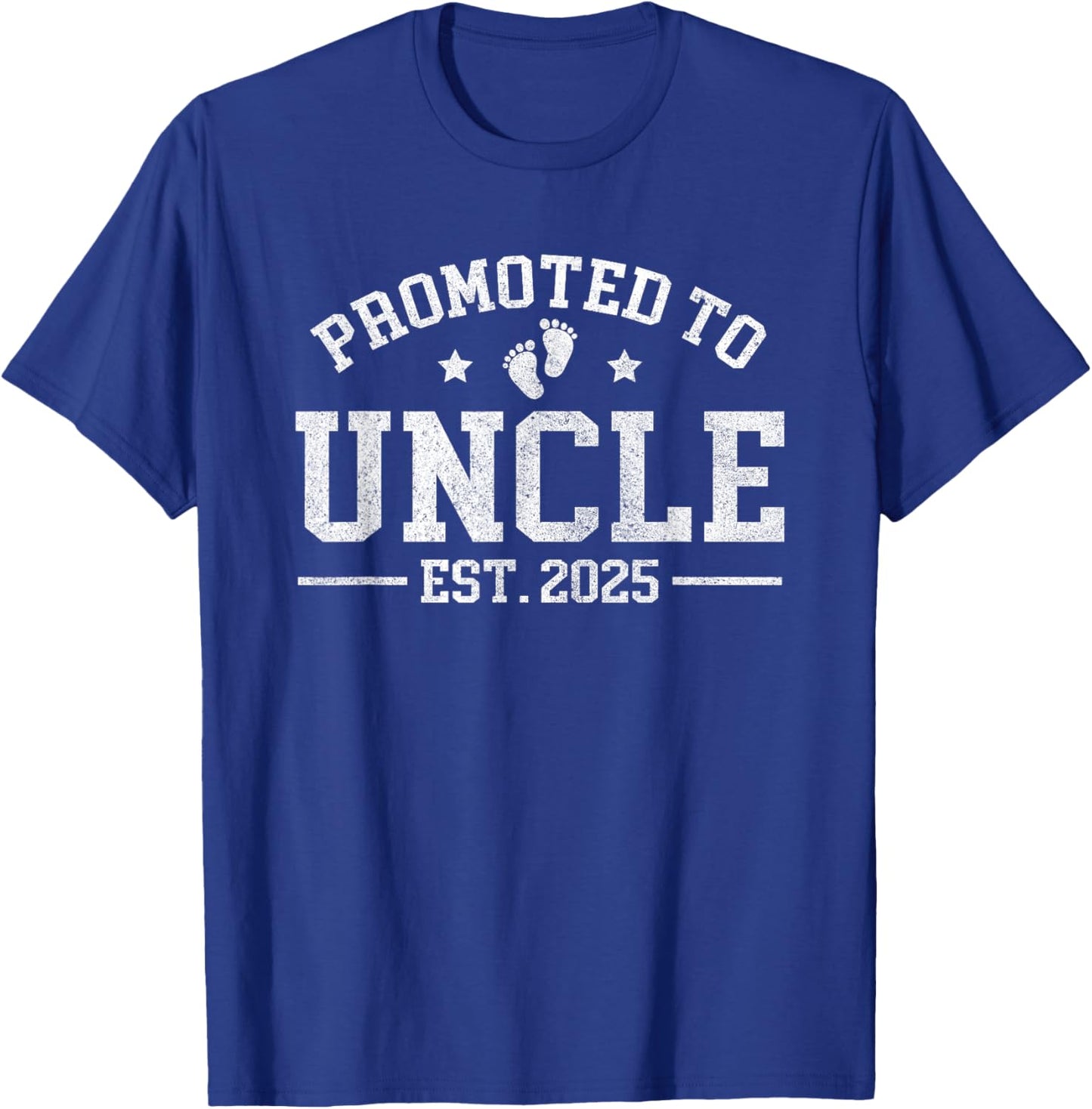 Promoted to Uncle est. 2025 Baby Announcement for Uncle T-Shirt - T-Shirt | Royal