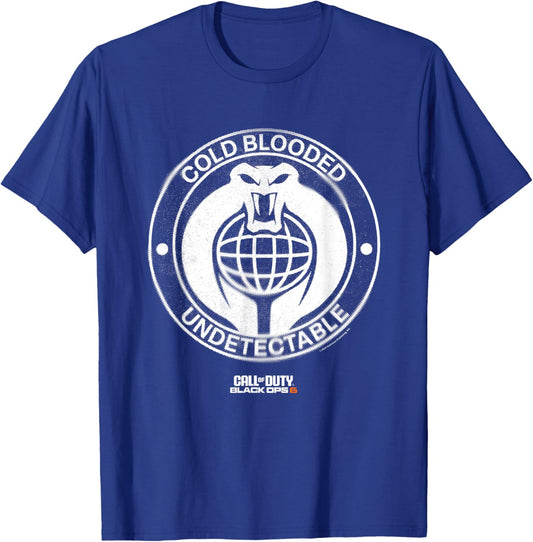 Call of Duty Black Ops 6 Cold Blooded Undetectable Faded T-Shirt - T-Shirt | Royal