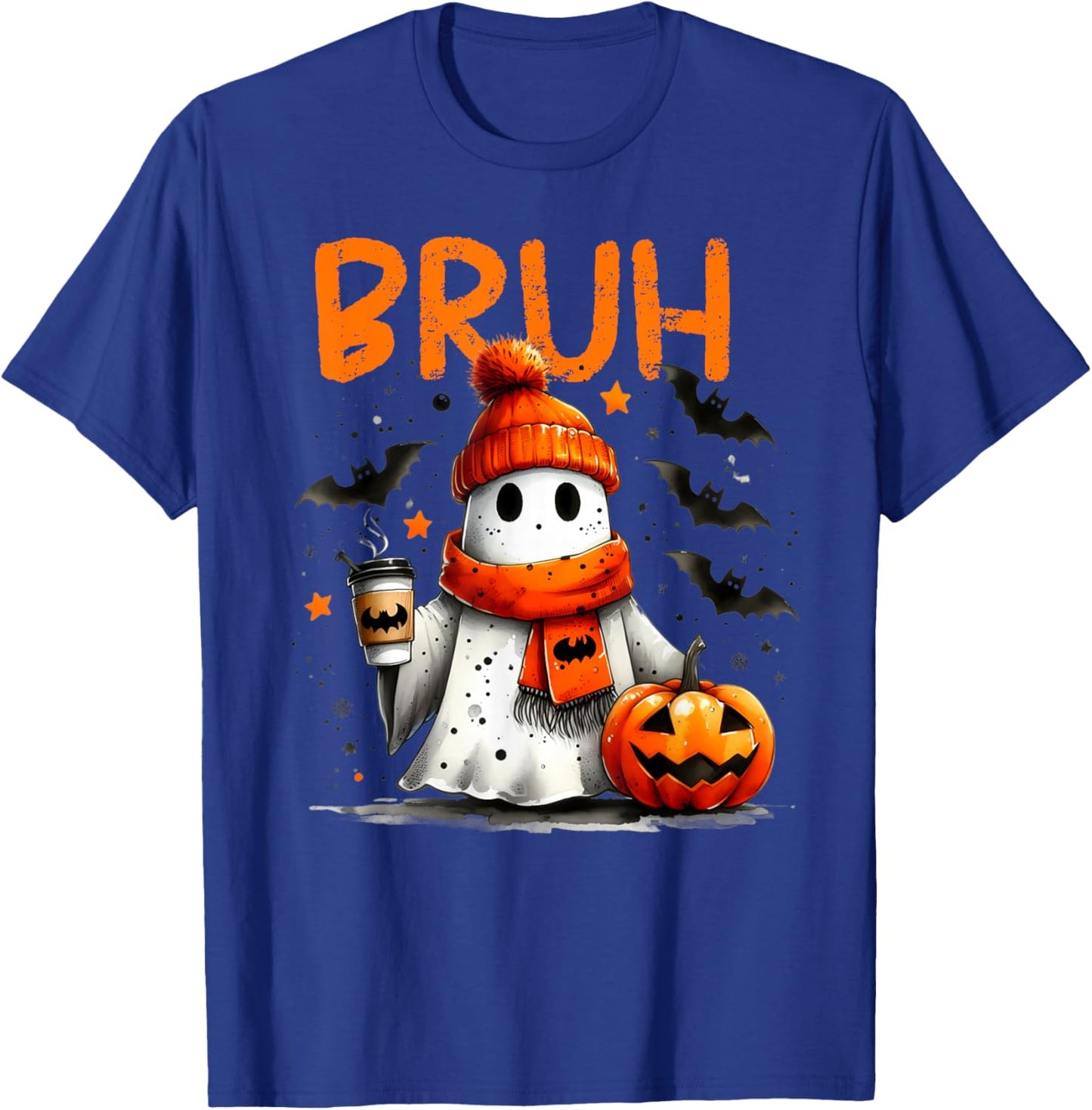 Halloween Bruh Crew Boo Ghost Kid Girl Boy Toddler Funny Bro T-Shirt - T-Shirt | Royal